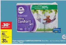Carrefour Papier hygiénique CARREFOUR ESSENTIAL offre