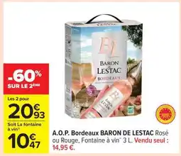 Carrefour A.O.P. Bordeaux BARON DE LESTAC offre