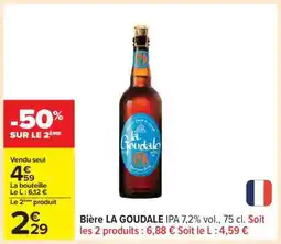 Carrefour Bière LA GOUDALE IPA offre