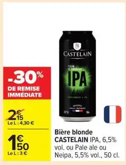Carrefour BIERE BLONDE CASTELAIN offre