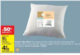 Carrefour Oreiller Microfibre offre