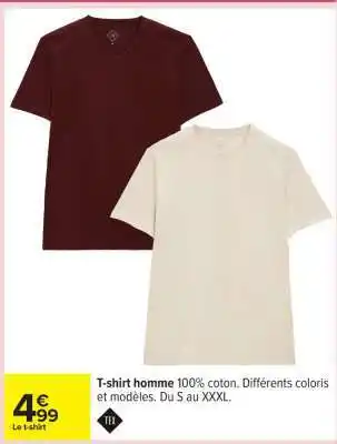 Carrefour T-shirt homme offre