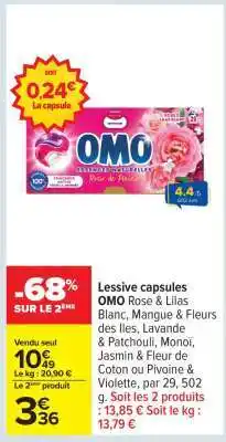 Carrefour LESSIVE CAPSULES OMO offre