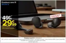 Carrefour Écouteurs sans fil SONY offre