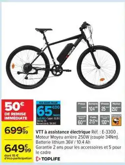 Carrefour VTT à assistance électrique offre