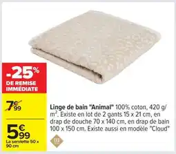 Carrefour Linge de bain Animal offre