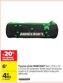 Carrefour Trousse ronde MINECRAFT offre