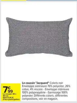 Carrefour Le coussin Jacquard offre