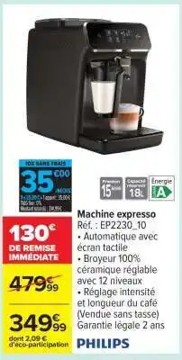 Carrefour Machine expresso offre