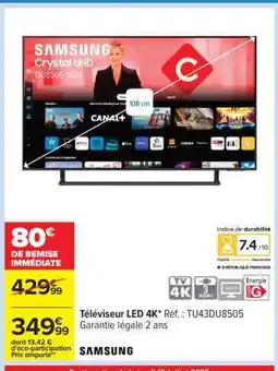 Carrefour Téléviseur LED 4K offre