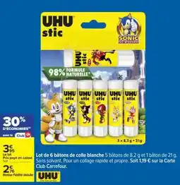 Carrefour UHU stic Sonic offre