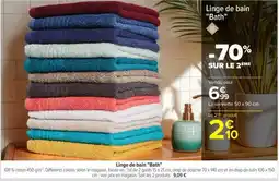 Carrefour Linge de bain Bath offre