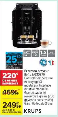 Carrefour Expresso broyeur offre