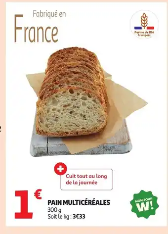 Auchan Pain multicéréales offre