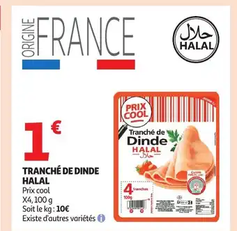 Auchan Tranché de dinde halal offre