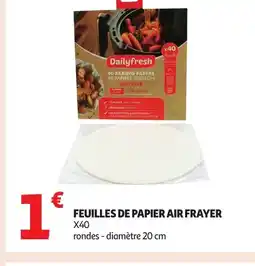 Auchan Feuilles de papier air frayer x40 offre