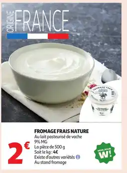 Auchan Fromage frais nature offre