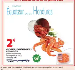 Auchan Crevettes entières cuites réfrigérées offre