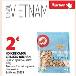 Auchan AUCHAN Noix de cajou grillées offre