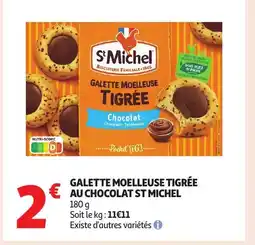Auchan ST MICHEL Galette moelleuse tigrée au chocolat offre