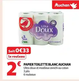 Auchan AUCHAN Papier toilette blanc offre