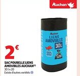 Auchan AUCHAN Sac poubelle fins amovibles offre