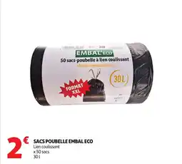 Auchan EMBAL ECO Sacs poubelle offre