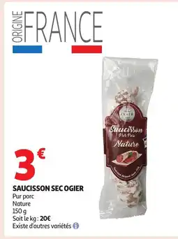 Auchan Saucisson sec ogier offre