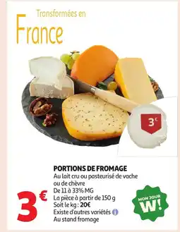Auchan Portions de fromage offre
