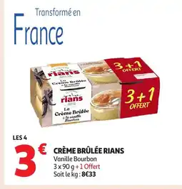 Auchan RIANS Crème brûlée offre