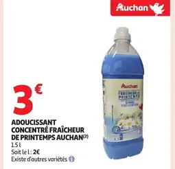 Auchan AUCHAN Adoucissant concentré fraîcheur de printemps offre