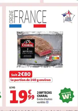Auchan CHARAL 2 Biftecks offre