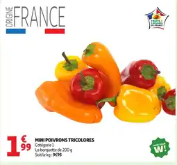 Auchan Mini poivrons tricolores offre