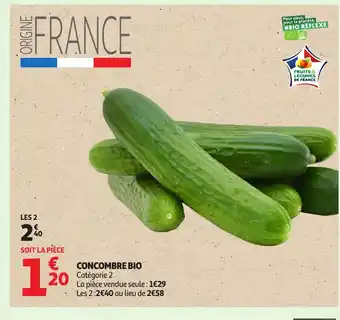 Auchan Concombre bio offre