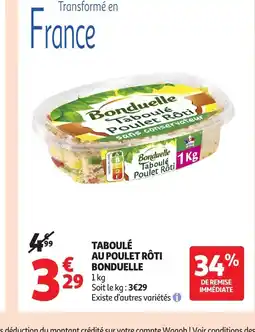 Auchan BONDUELLE Taboulé au poulet rôti offre