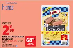 Auchan LUSTUCRU Ravioli extra boeuf offre