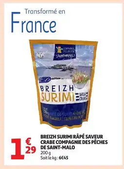 Auchan Breizh surimi râpé saveur crabe compagnie des pêches offre