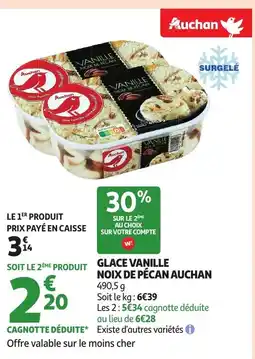Auchan AUCHAN Glace vanille noix de pécan offre