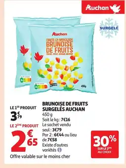 Auchan AUCHAN Brunoise de fruits surgelės offre