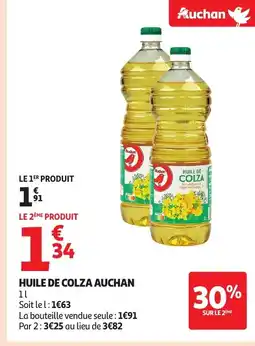 Auchan AUCHAN Huile de colza offre