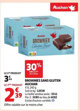 Auchan AUCHAN Brownies sans gluten offre