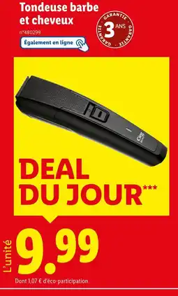 Lidl Cien Tondeuse barbe et cheveux offre