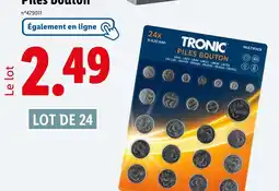 Lidl TRONIC Piles Bouton offre