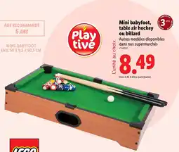 Lidl Playtive Mini babyfoot, table air hockey ou billard offre