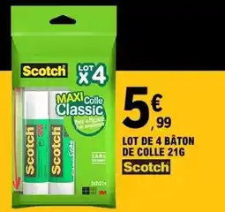 E.Leclerc Scotch - lot de 4 bâton de colle offre