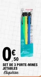 E.Leclerc Esquisse - set de 3 porte-mines jetables offre