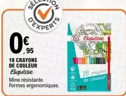 E.Leclerc Esquisse - 18 crayons de couleur offre