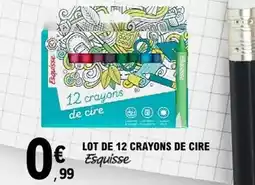 E.Leclerc Esquisse - lot de 12 crayons de cire offre