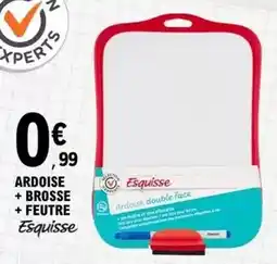 E.Leclerc Esquisse - ardoise + brosse + feutre offre