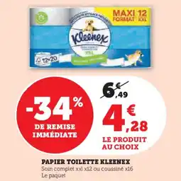 Super U Papier toilette kleenex offre